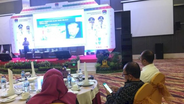 Workshop pengurangan resiko bencana oleh Pemkot Palu, Kamis (14/7). (Foto: BPBD Makassar). 