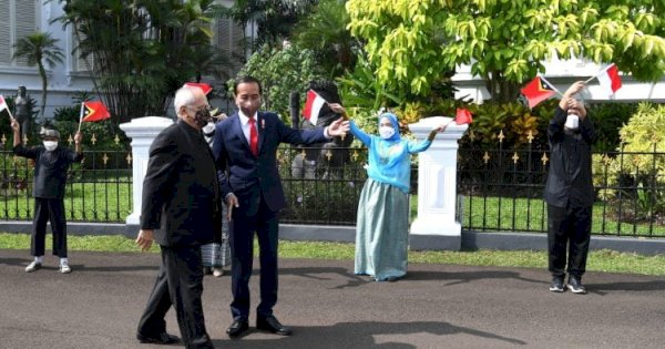 Presiden Jokowi Sambut Presiden José Ramos-Horta, Ada Dentuman Meriam di Istana Bogor