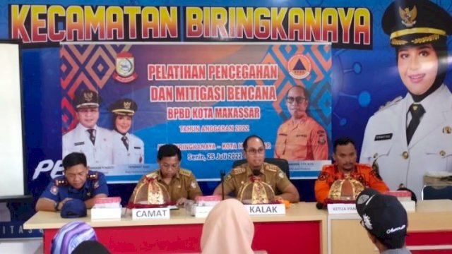 BPBD Makassar gelar pelatihan mitigasi, Senin (25/7). 