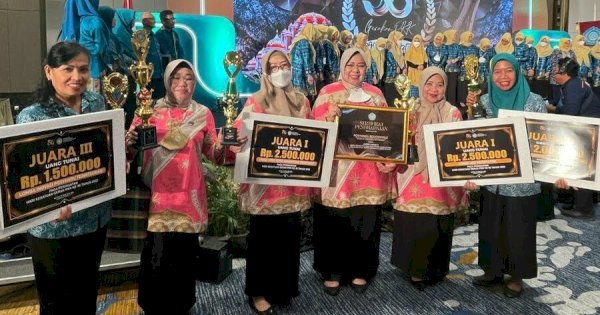 TP PKK Makassar Borong 5 Penghargaan HKG ke-50 TP PKK Sulsel