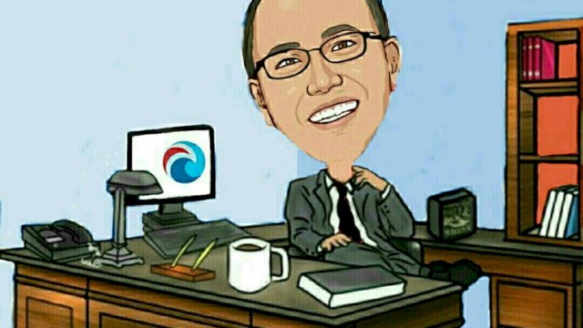 Karikatur: Mudzakkir Ali Djamil, Sekretaris DPW Partai Gelora Indonesia, Sulsel. (Kartunis: Dodi Budiana)