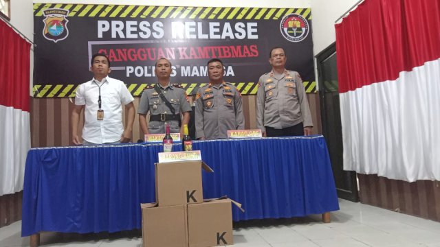 Hasil oparsi pekat Polres Mamasa. Selain menindak miras, juga siap menindak tegas judi online dan lainnya. Ist