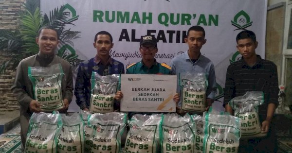 Dukung Mahasiswa Hafal Al-Qur’an, Wahdah Inspirasi Zakat Salurkan Beras Santri di Rumah Qur’an Al-Fatih