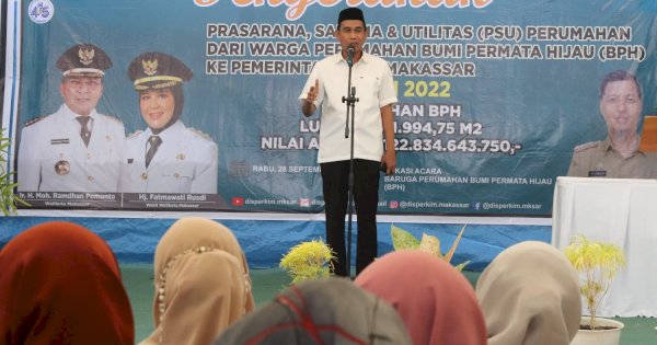 Rudianto Lallo Apresiasi Warga BPH Inisiatif Serahkan PSU ke Pemkot Makassar