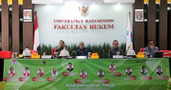 FH Unhas Gelar Kuliah Kewirausahaan Pemuda Berbasis Smart Society Kerjasama Kemenpora RI