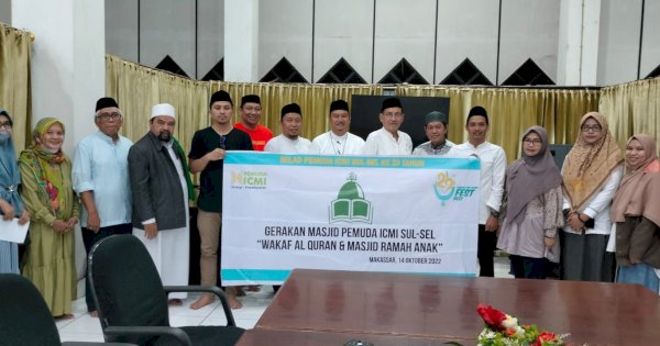 Wakaf Al Quran dan Dialog Masjid Ramah Anak, Pemuda ICMI Sulsel kunjungi Yayasan Al Markaz