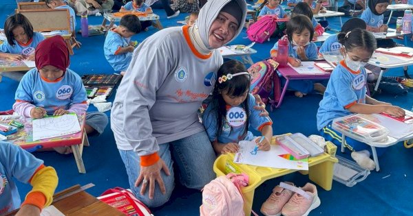 Meriahkan HUT 415 Makassar, Anak PAUD Se Makassar Ikuti LOmba Menggambar