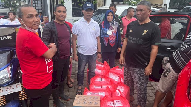Gerak Cepat, Dinas Pertanahan Salurkan 100 Dos Makanan Siap Saji untuk Korban Banjir di Katimbang