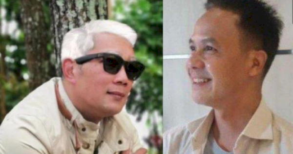 Kocak! Gubernur Ganjar Pranowo dan Ridwan Kamil Tukeran Warna Rambut