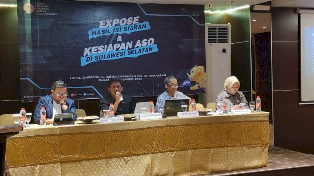 Ekspose Isi Siaran 2022 dari KPID Sulsel, Jumat (16/12). 