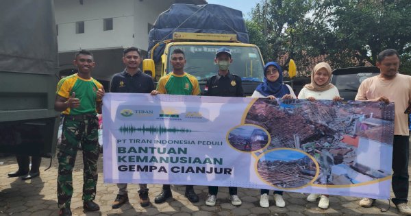 Empati, PT. Tiran Terjunkan Tim Kemanusian Bantu Korban Gempa Cianjur