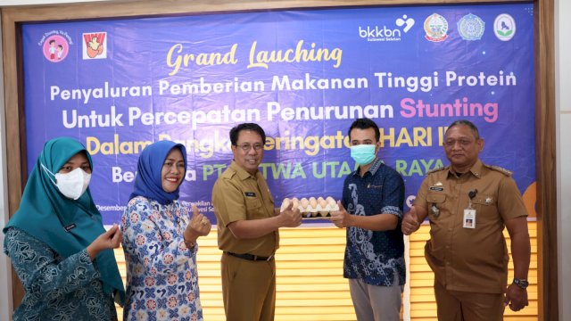 Pemprov Sulsel Salurkan Bantuan CSR 225 Ribu Telur Bagi Keluarga Berisiko Stunting