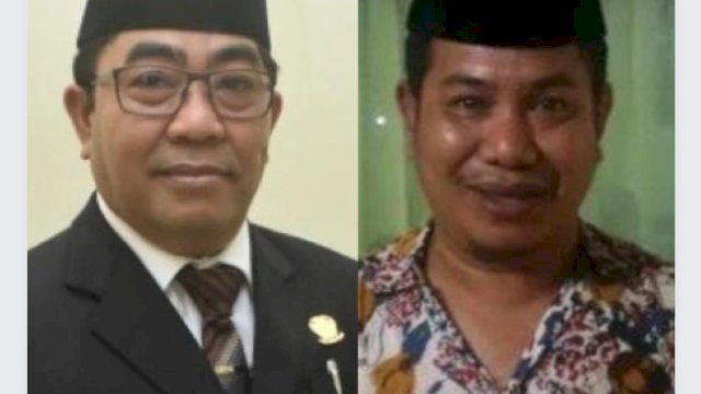 Rafiuddin Raping, Ketua DPRD Gowa (kiri) dan Muhammad Ramli Sidiq, Ketua Komisi I DPRD Gowa. 