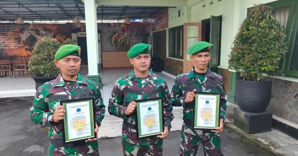 Selamatkan Anak dari Maut, 3 Prajurit Kodim Magelang Terima Penghargaan