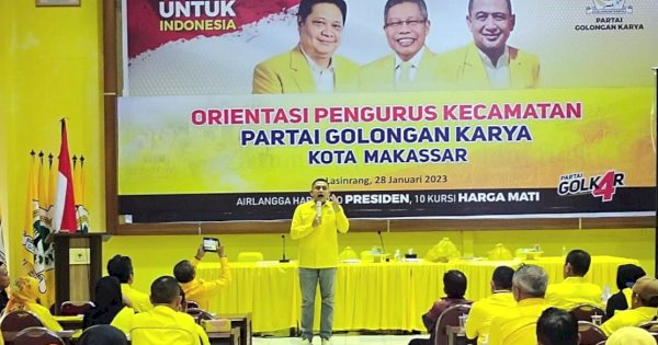 Sambut Pemilu 2024, Appi Pimpin Orientasi Pincam dan Pinlur Golkar Makassar