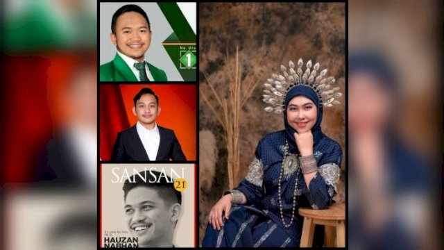 Anak Ketua Partai dan Adik Bupati bidik parlemen Makassar. Foto: Kolase 