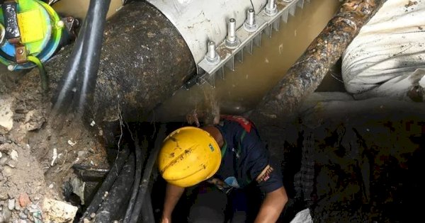 PDAM Respon Cepat Kebocoran Pipa Akibat Galian IPAL di Ratulangi