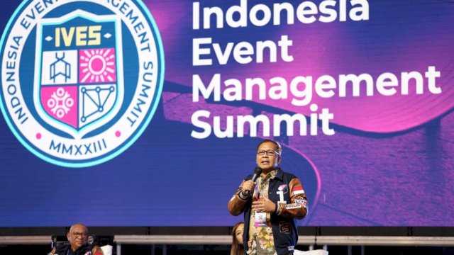 Danny Pomanto didaulat jadi narasumber paparkan F8 Makassar dalam acara The 1st Indonesian Event Management Summit (IVES) di Jakarta Convention Center, Jakarta, Selasa, (21/02/2023).