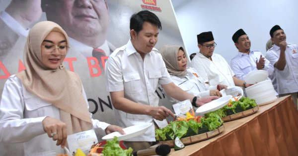 Perayaan HUT Gerindra ke 15 Berlangsung Secara Sederhana