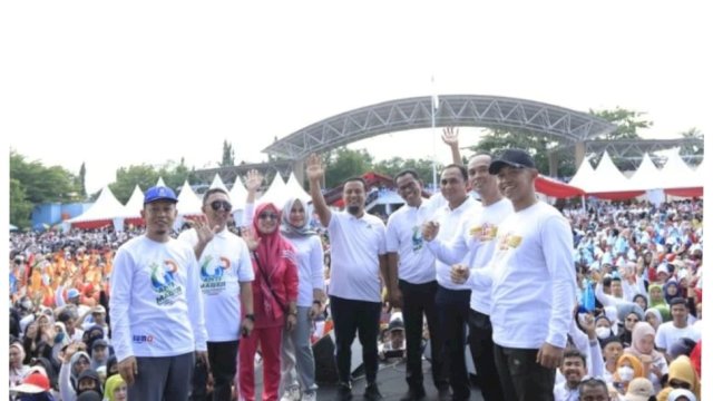 Apresiasi Ketua KPU Sulsel Ikuti Jalan Sehat Anti Mager di Takalar