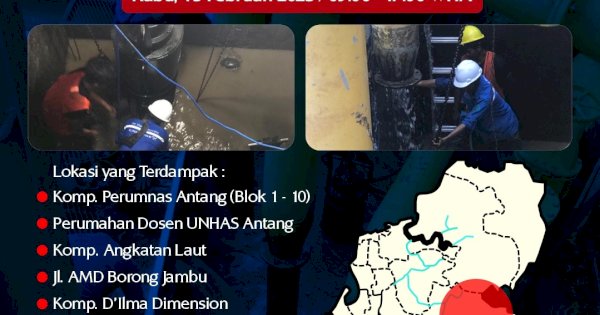 Besok Pagi Pengerjaan Pompa PDAM di Antang, Ini Dampaknya