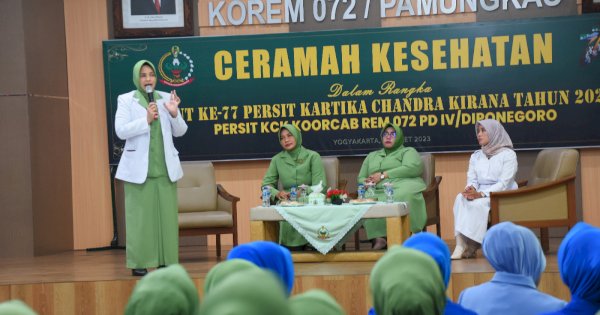 Persit KCK Berusia 77, Korem 072/Pamungkas Gelar Ceramah Kesehatan