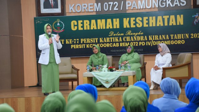 Persit KCK Berusia 77, Korem 072/Pamungkas Gelar Ceramah Kesehatan