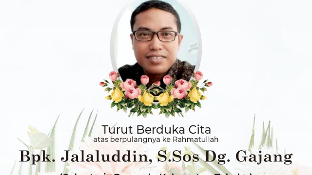 Sekretaris Bapenda Takalar Meninggal, Ketua KPU Sulsel Ucapkan Bela Sungkawa