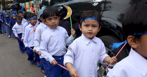 Sambut Ramadan Dengan Gembira Tema Pawai TKIT Al Fatih Makassar