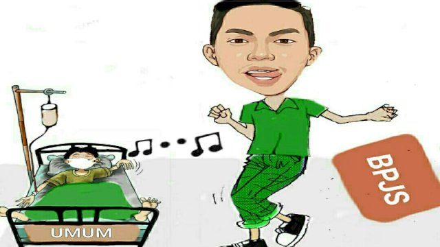 Karikatur video viral nakes joget bandingkan pasien BPJS dan Umum ( Dodi/harian.news)