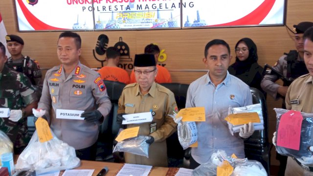 Pasca Ledakan Dahsyat di Kaliangkrik, Polresta Magelang Aman 3 Tersangka Pengedar Petasan