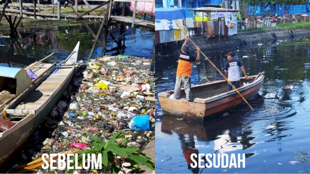 Sampah di Kanal Jongaya Tuntas &#8216;Ditangan&#8217; Satgas PU Makassar