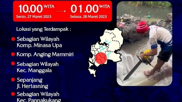 Perumda Air Minum Makassar Perbaikan Pipa Bocor di Beringin Raya