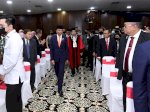 Presiden Jokowi Saksikan Pengambilan Sumpah Ketua dan Wakil Ketua MK 2023-2028