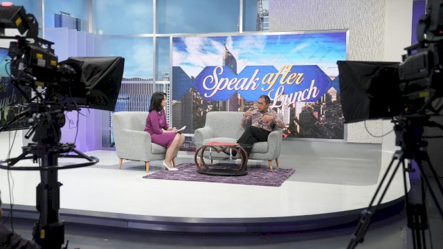 Danny Pomanto sapaan akrab Ramdhan Pomanto di sela-sela acara Speak After Lunch Inews, di Jakarta, Kamis, (06/04).
