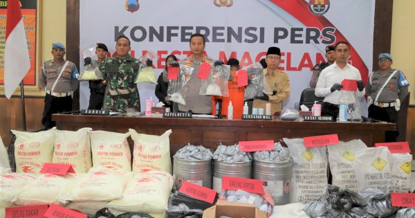 Polisi Ungkap Ratusan Kilogram Bahan Peledak, Dandim 0705/Magelang Ikut Prihatin