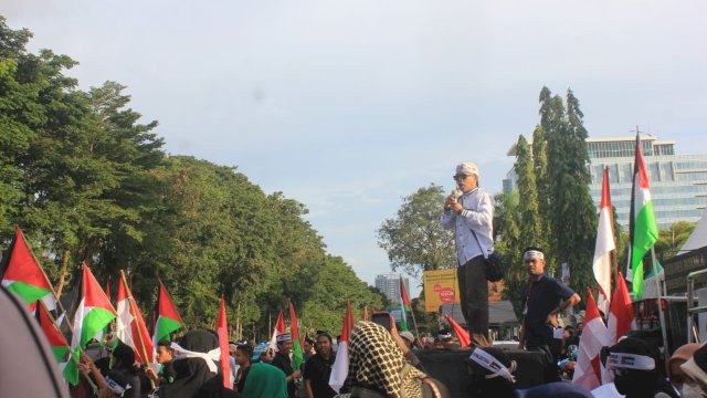 Mahasiswa, Ormas di Makassar Demo Dukung Palestina Tuntut Referendum Bagi Rakyat Palestina