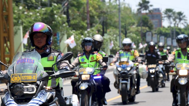 Gunakan Sepeda Motor, Kapolres Magelang Kota Pantau Arus Balik