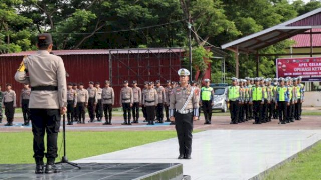 Apel Gelar Pasukan Ops Ketupat 2023 Polres Jeneponto. Foto: Istimewa 