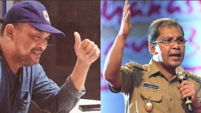 penggiat anti korupsi, Djusman AR (kiri), nilai Danny Pomanto (kanan) taat hukum. 