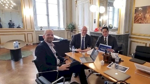 Ketum PSSI Erick Thohir bertemu Presiden FIFA dan beri kabar menggembirakan untuk sepakbola Indonesia. Dok. Pssi