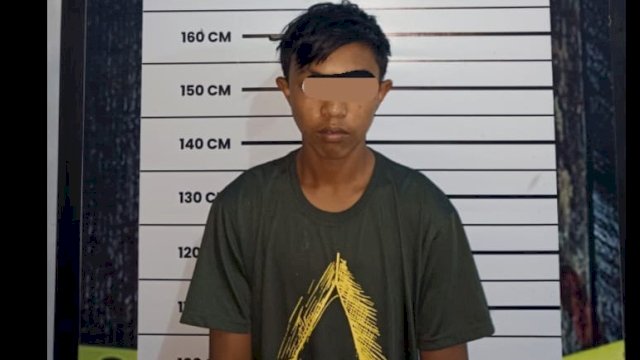 RH (16) terduga pelaku pemerkosa anak dibawah umur di Kelara, Jeneponto. Dok. Polres 