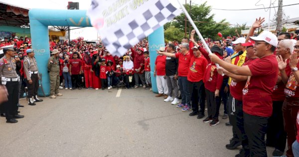 Jalan Sehat IKA Unhas, Danny Pomanto, Budiman dan Masyarakat Merahkan Lutim
