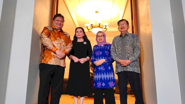 Airlangga Bertandang di Kediaman JK, Minta Saran untuk Golkar