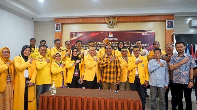 TP Pimpin Pendaftaran 85 Bacaleg Golkar ke KPU Sulsel, Target 17 Kursi