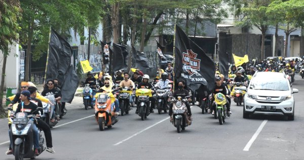 Golkar Daftar Bacaleg Makassar ke KPU, AWT Boyong Laskar Anak Lorongna