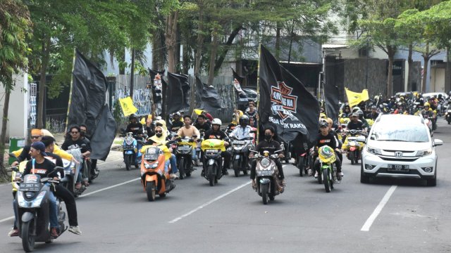 Golkar Daftar Bacaleg Makassar ke KPU, AWT Boyong Laskar Anak Lorongna