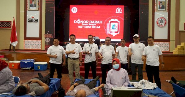 Peringati Hari Jadi ke-24 Tahun, Serikat Karyawan Semen Tonasa Adakan Donor Darah