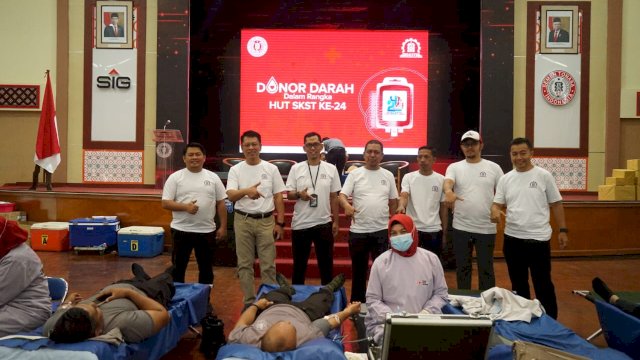 Peringati Hari Jadi ke-24 Tahun, Serikat Karyawan Semen Tonasa Adakan Donor Darah