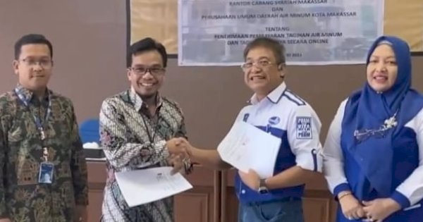 Permudah Masyarakat Bayar Rekening Air, PDAM Makassar Teken Kerjasama Dengan BTN Syariah